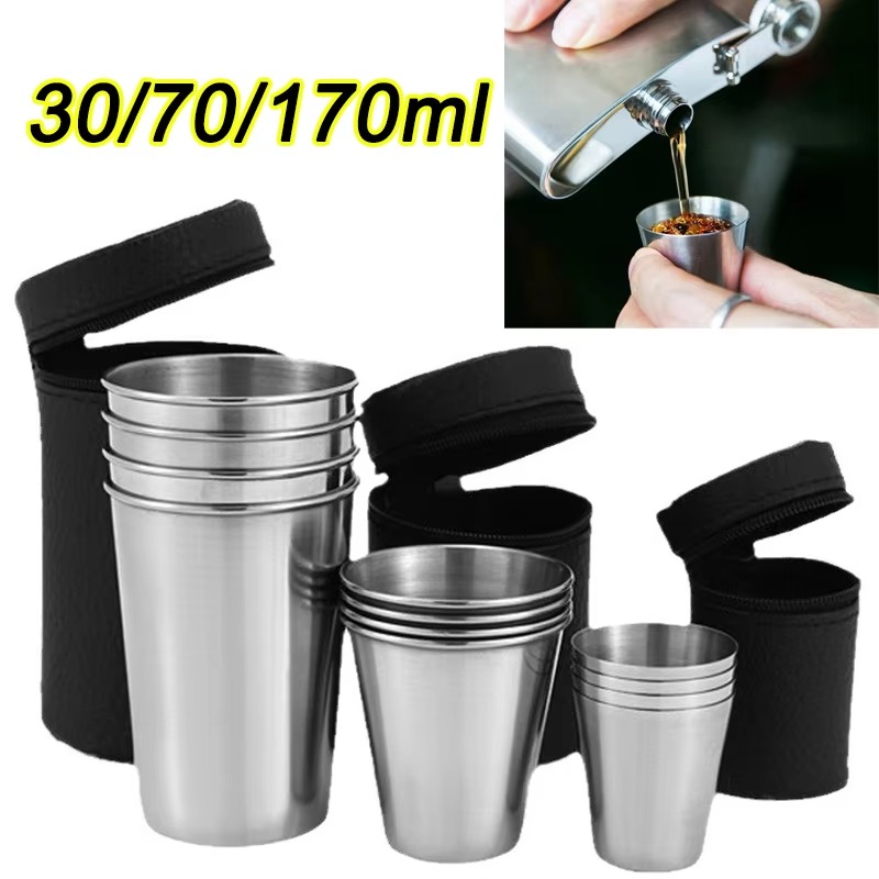 Beer Flight Set - Kubki turystyczne 30ml/70ml/170ml, 4 sztuki, szklanki
