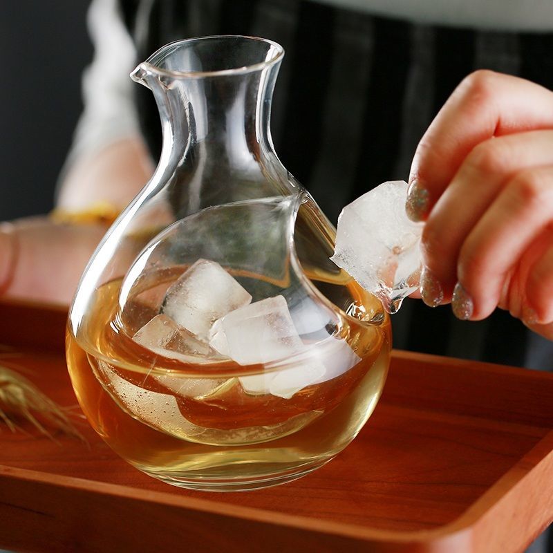 Wine Beer Whiskey - Bezoljowa, przezroczysta kryształowa karafka, nowoczesny dzbanek