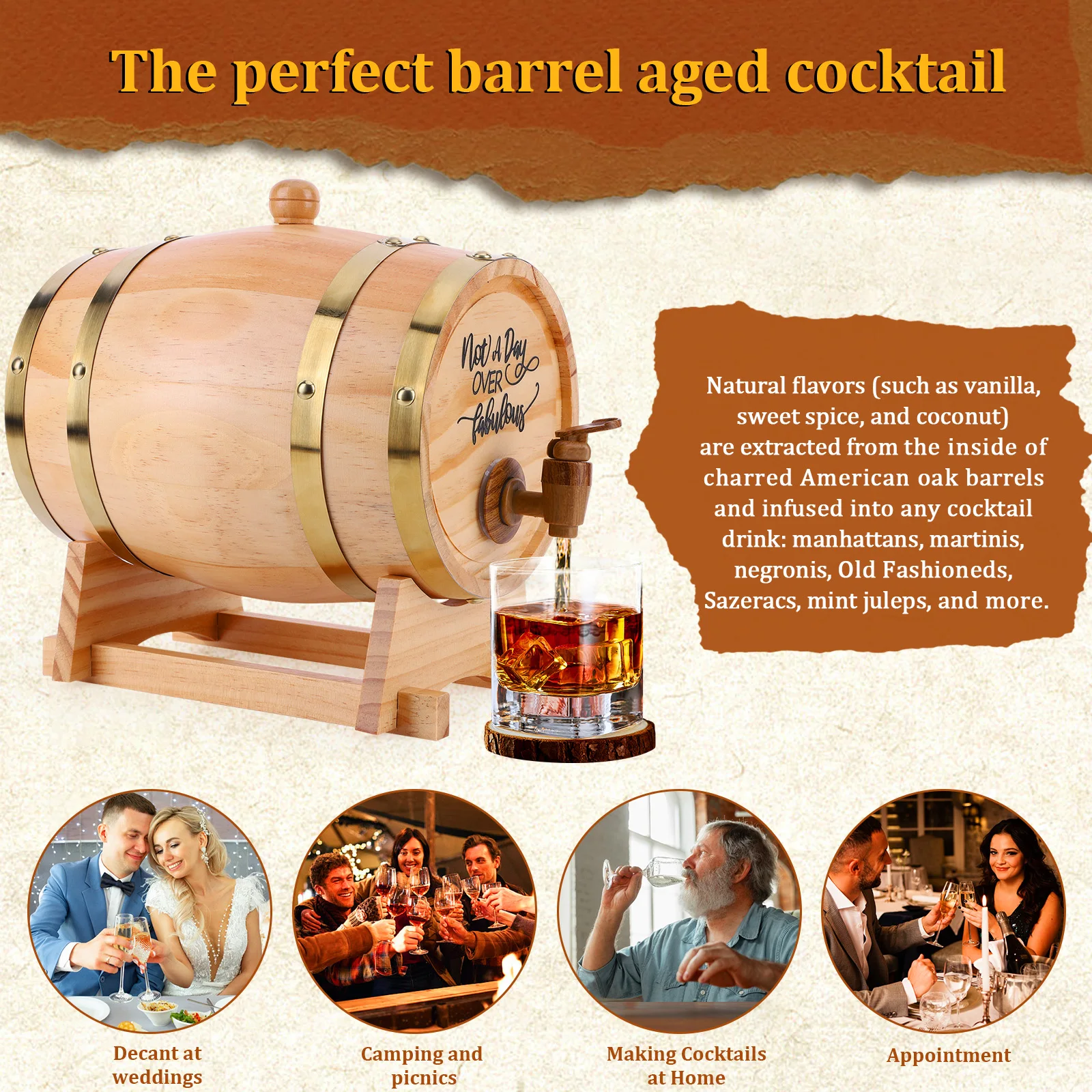 Drewniane beczki na whisky 3L  – Wine Beer Whiskey recenzja i cena