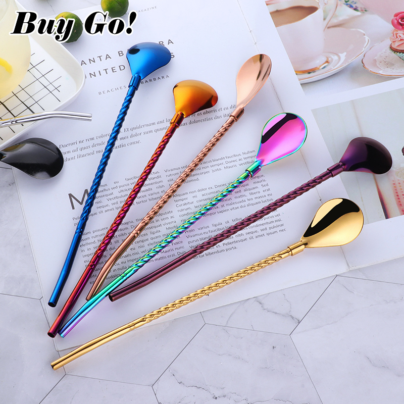1PC długa duża skręcona łyżka  – Bar Spoon Twisted recenzja i cena